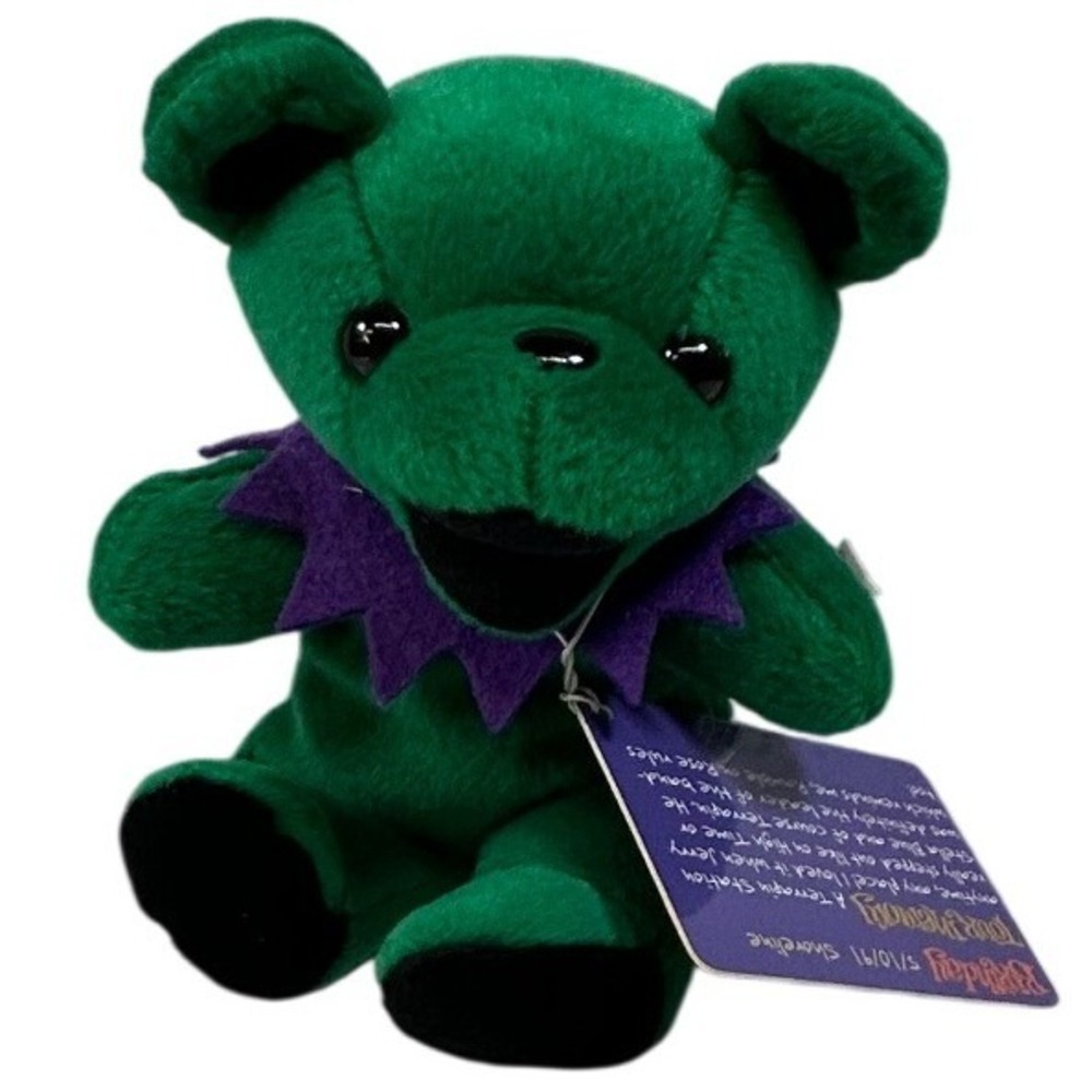 Grateful Dead Liquid Blue Shoreline Green Plush Bear 1991‎ Tour Memory Vintage